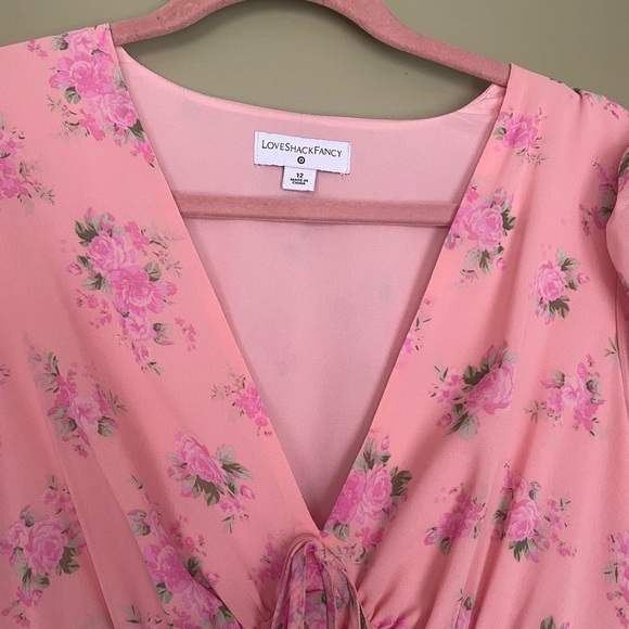 Loveshackfancy X Target Fleur Pink Roses Dress Sz 12 - Picture 3 of 10